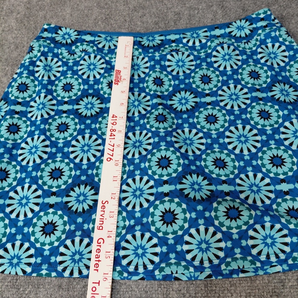 Tranquility Women Skirt Athletic Skort Size XL XLARGE Blue Green Geometric - Picture 5 of 7